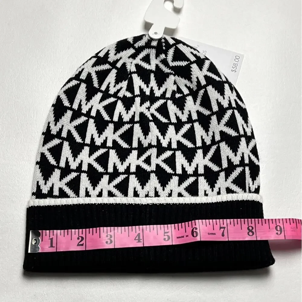 Michael Kors MK  Classic Pattern Women's Cold Weather Winter Beanie Logo Hat
